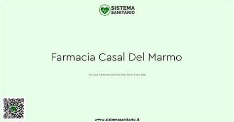 Farmacia Casal Del Marmo a Roma (RM) .